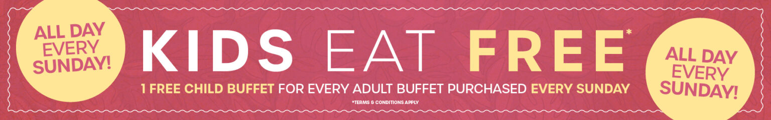 Kids Eat Free on Sundays - Jimmy Spice's Global Buffet